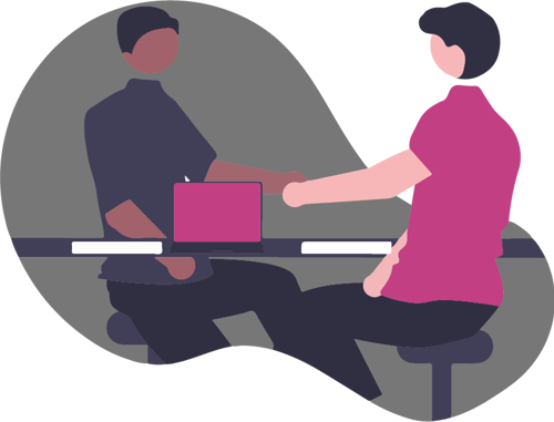 Två personer som skakar hand